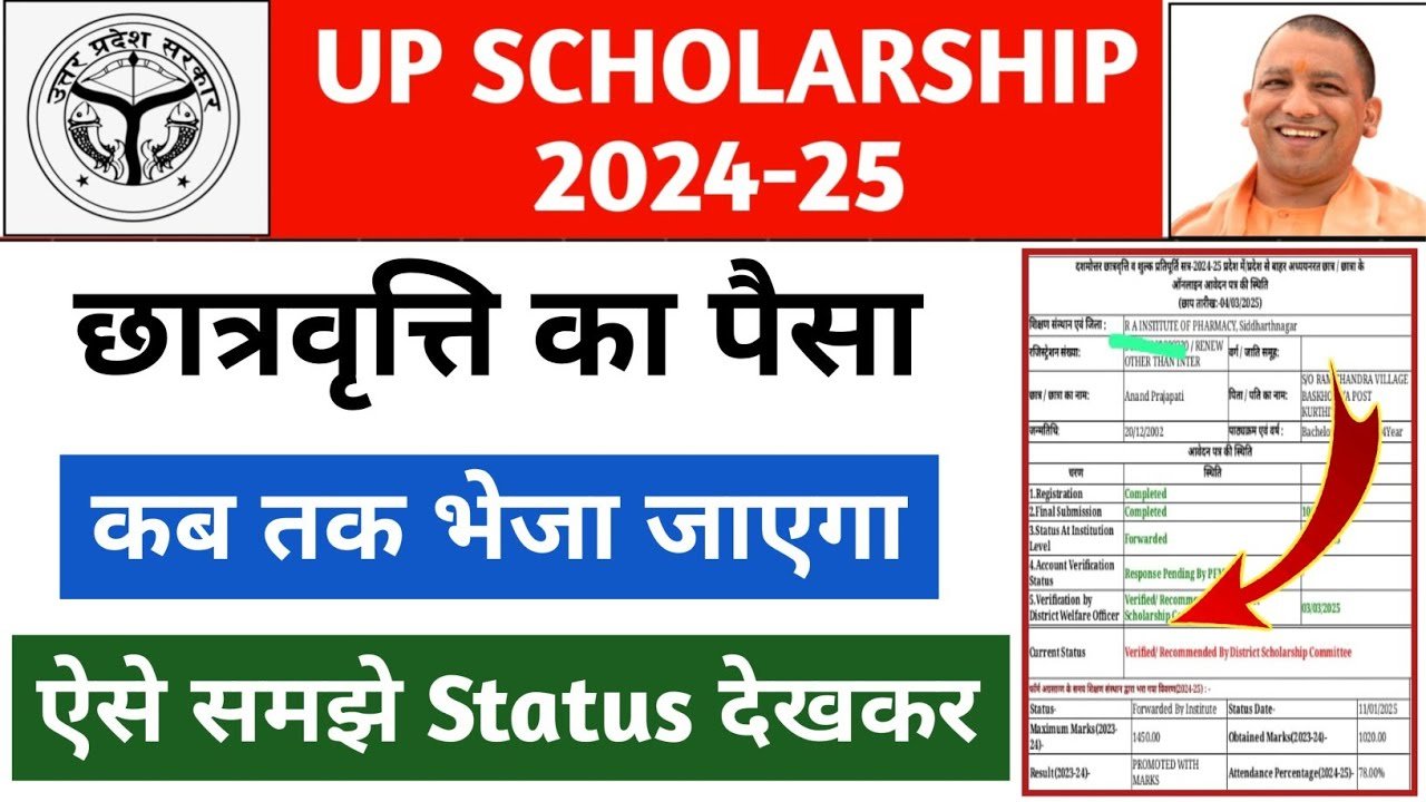 UP Scholarship Status कैसे चेक करें?