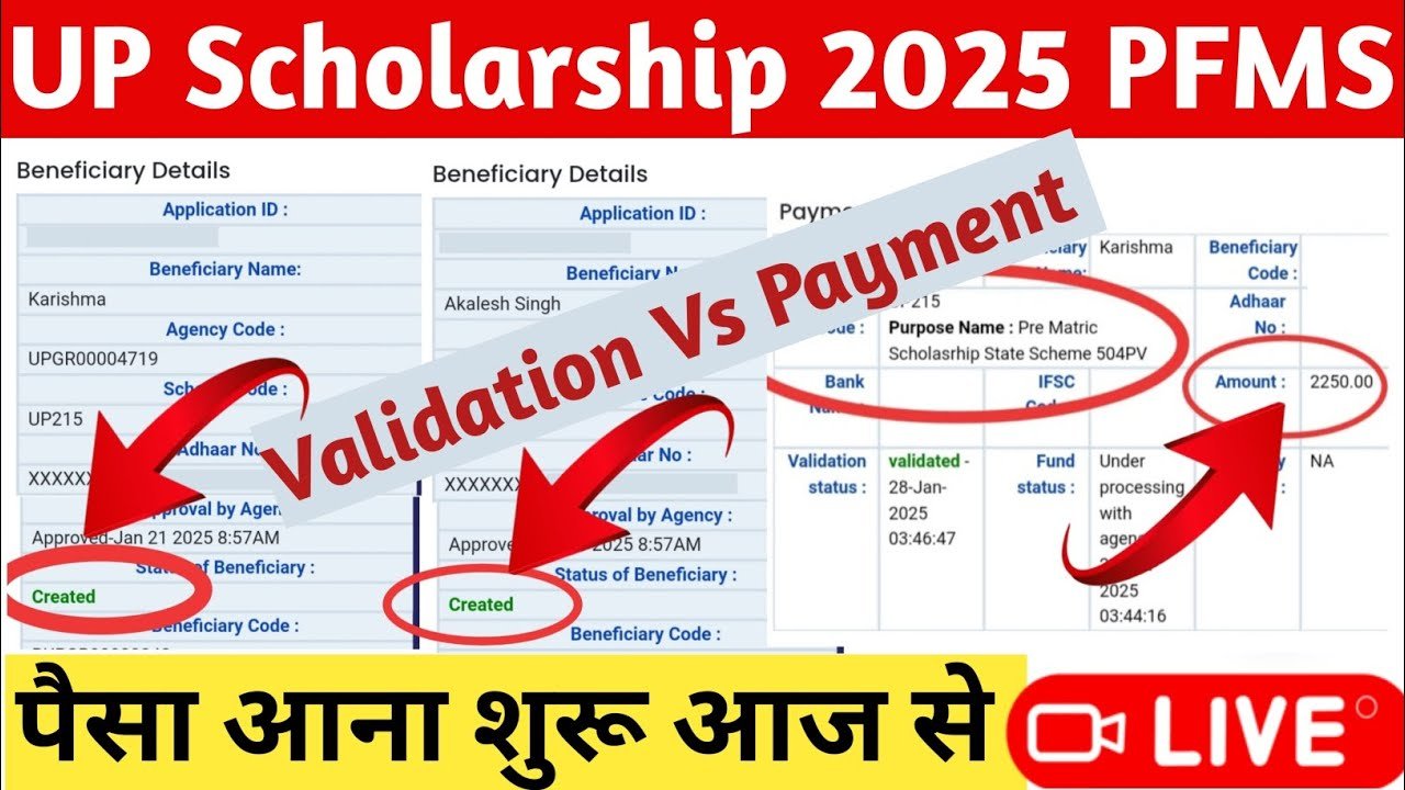 PFMS UP Scholarship Payment Status 2025-25 मोबाइल से चेक करें 2 मिनट में